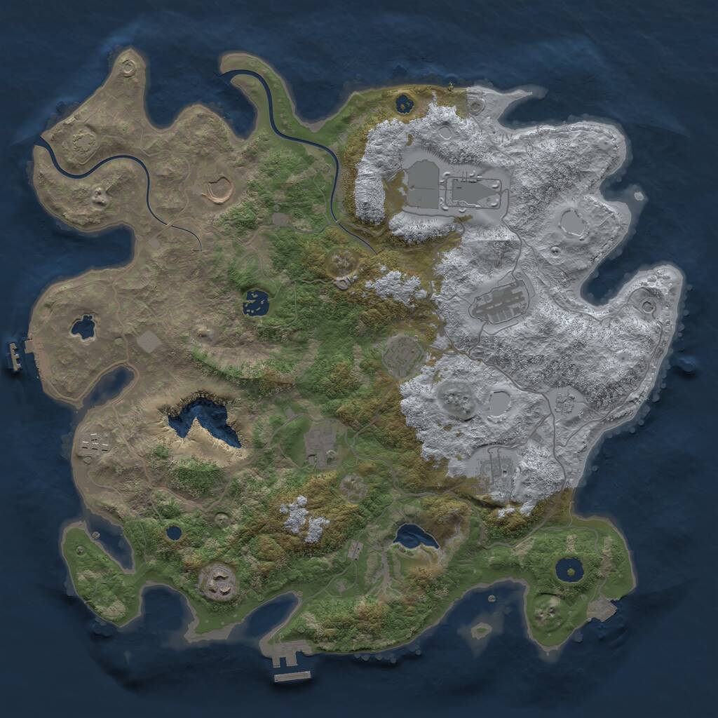 Rust Map: Procedural Map, Size: 4000, Seed: 1523411261, 15 Monuments