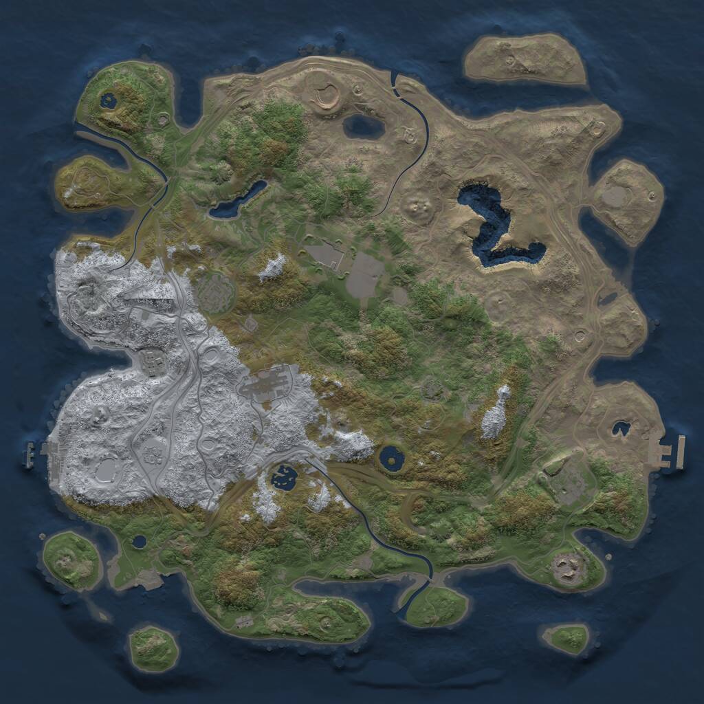 Rust Map: Procedural Map, Size: 4250, Seed: 700146915, 14 Monuments