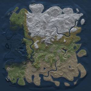 Thumbnail Rust Map: Procedural Map, Size: 5000, Seed: 71936581, 17 Monuments