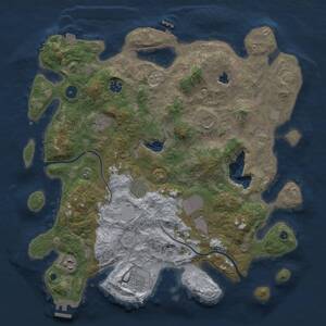 Thumbnail Rust Map: Procedural Map, Size: 4000, Seed: 42563695, 14 Monuments