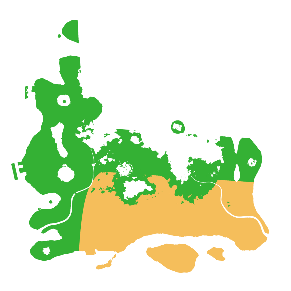 Biome Rust Map: Procedural Map, Size: 3500, Seed: 181652706