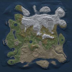 Thumbnail Rust Map: Procedural Map, Size: 3500, Seed: 181652706, 13 Monuments
