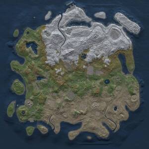 Thumbnail Rust Map: Procedural Map, Size: 4300, Seed: 1322352178, 15 Monuments