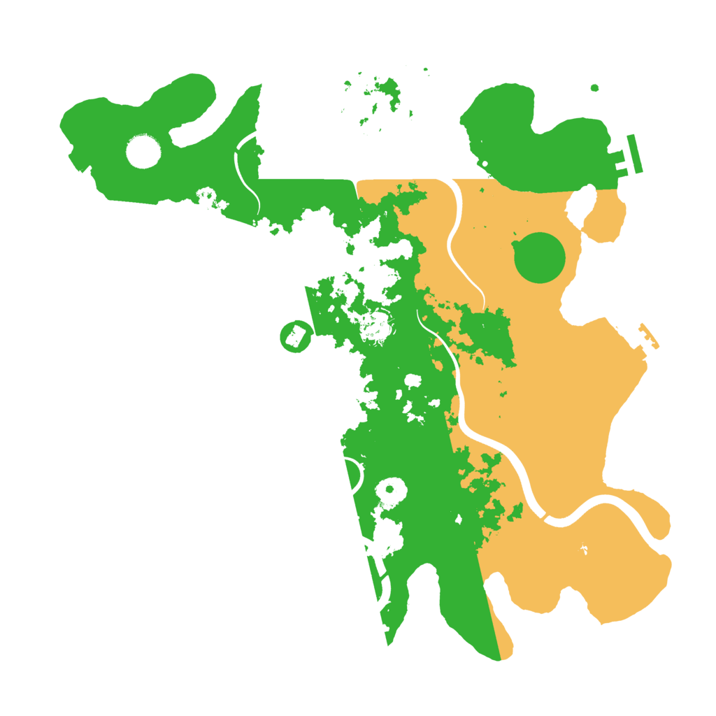 Biome Rust Map: Procedural Map, Size: 3700, Seed: 35499234