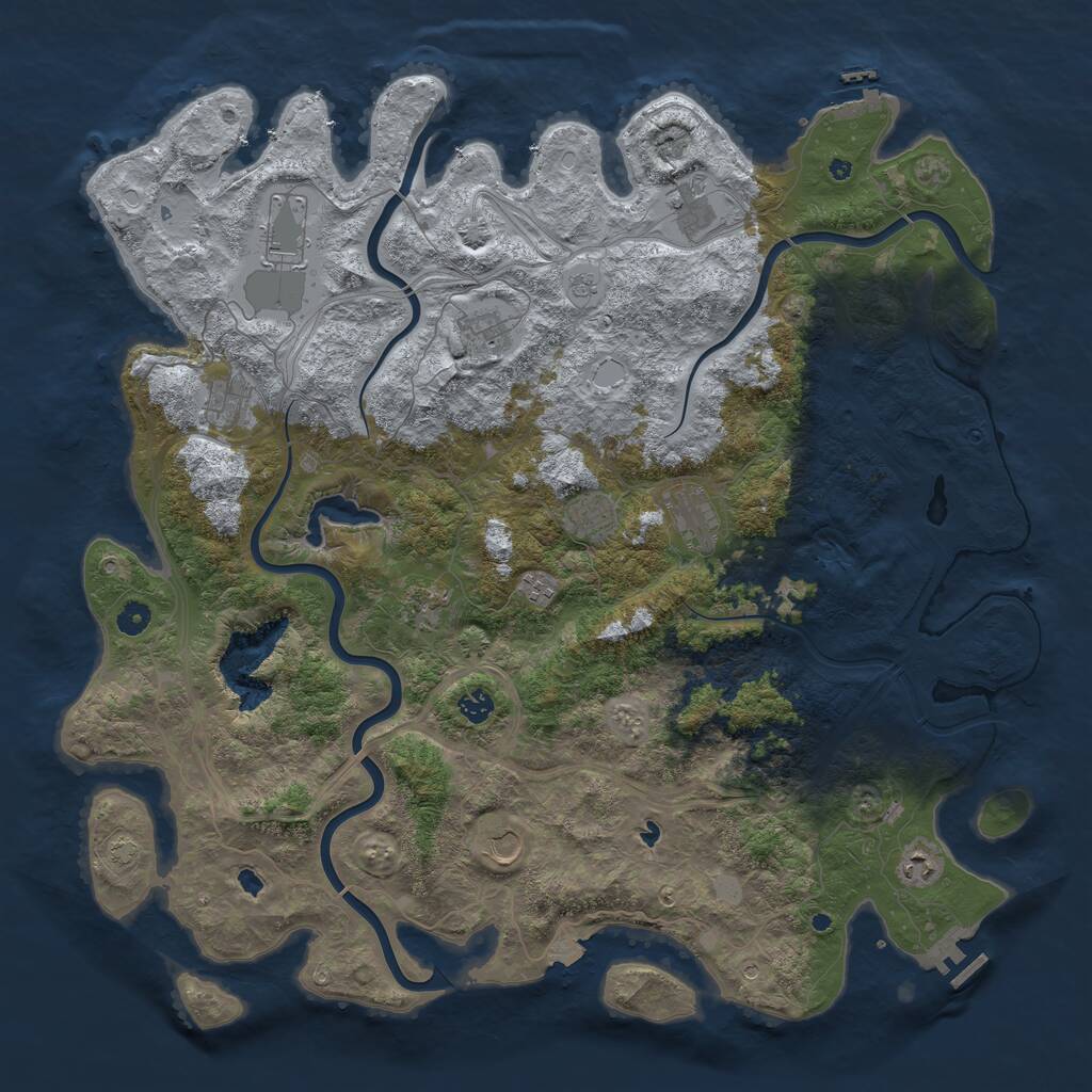 Rust Map: Procedural Map, Size: 4900, Seed: 19000, 17 Monuments