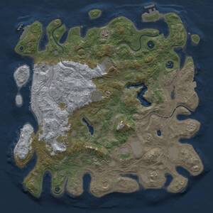 Thumbnail Rust Map: Procedural Map, Size: 4250, Seed: 1179656522, 15 Monuments