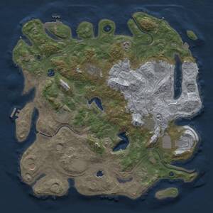 Thumbnail Rust Map: Procedural Map, Size: 4250, Seed: 2045596488, 17 Monuments