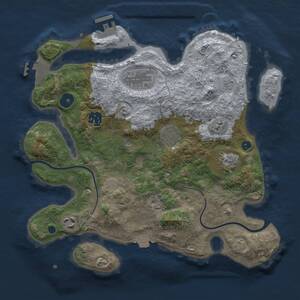 Thumbnail Rust Map: Procedural Map, Size: 3250, Seed: 275141740, 11 Monuments