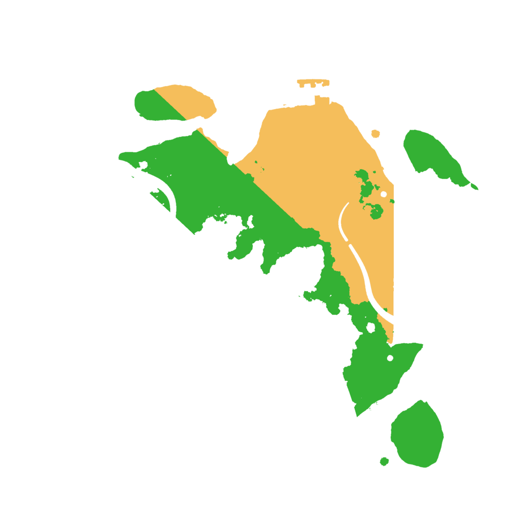 Biome Rust Map: Procedural Map, Size: 2500, Seed: 50590705