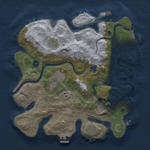 Thumbnail Rust Map: Procedural Map, Size: 3500, Seed: 1178082823, 14 Monuments