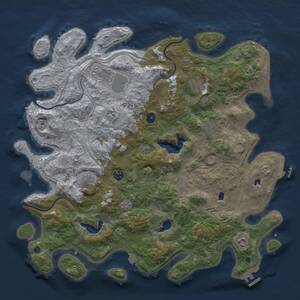 Thumbnail Rust Map: Procedural Map, Size: 4500, Seed: 1254699886, 15 Monuments