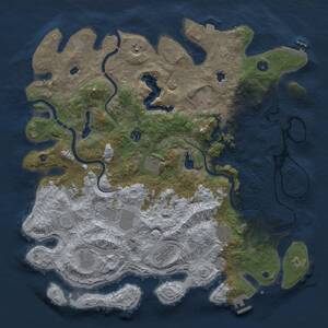 Thumbnail Rust Map: Procedural Map, Size: 4500, Seed: 444861554, 16 Monuments
