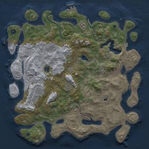 Thumbnail Rust Map: Procedural Map, Size: 4300, Seed: 1837149, 15 Monuments