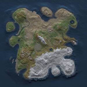 Thumbnail Rust Map: Procedural Map, Size: 3000, Seed: 1848661588, 10 Monuments