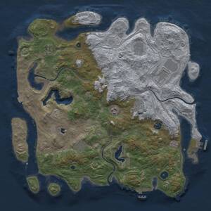 Thumbnail Rust Map: Procedural Map, Size: 4250, Seed: 890728286, 14 Monuments