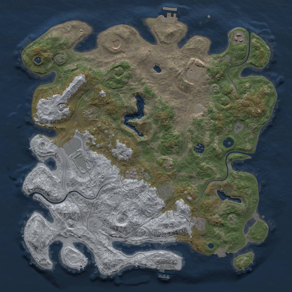 Rust Map: Procedural Map, Size: 4250, Seed: 2118146307, 15 Monuments