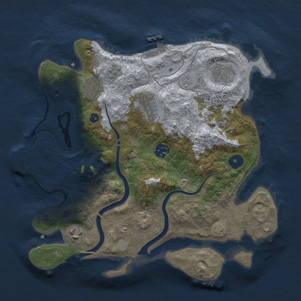 Rust Map: Procedural Map, Size: 3200, Seed: 181652706, 12 Monuments
