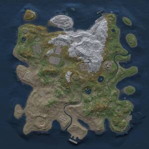 Thumbnail Rust Map: Procedural Map, Size: 3500, Seed: 1526000976, 13 Monuments