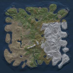 Thumbnail Rust Map: Procedural Map, Size: 4250, Seed: 839714269, 15 Monuments