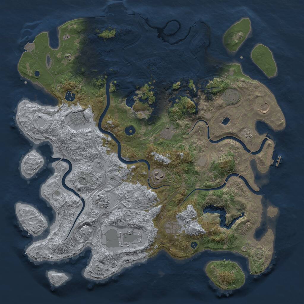 Rust Map: Procedural Map, Size: 4469, Seed: 6942069, 16 Monuments