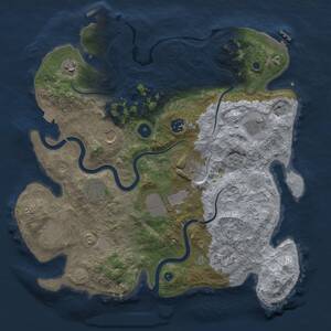 Thumbnail Rust Map: Procedural Map, Size: 3700, Seed: 574387622, 16 Monuments