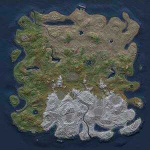 Thumbnail Rust Map: Procedural Map, Size: 4500, Seed: 1870526915, 17 Monuments