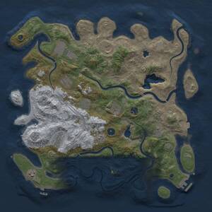 Thumbnail Rust Map: Procedural Map, Size: 4250, Seed: 632025, 15 Monuments