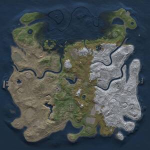 Thumbnail Rust Map: Procedural Map, Size: 4250, Seed: 1263636179, 16 Monuments