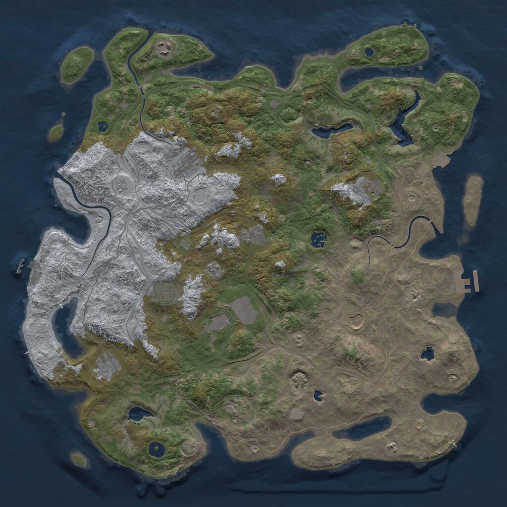 Rust Map: Procedural Map, Size: 4750, Seed: 800032713, 17 Monuments