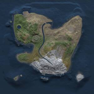 Thumbnail Rust Map: Procedural Map, Size: 2000, Seed: 436165523, 4 Monuments