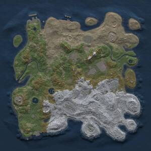 Thumbnail Rust Map: Procedural Map, Size: 3800, Seed: 1246821517, 15 Monuments