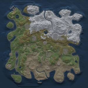 Thumbnail Rust Map: Procedural Map, Size: 3700, Seed: 1811178149, 15 Monuments