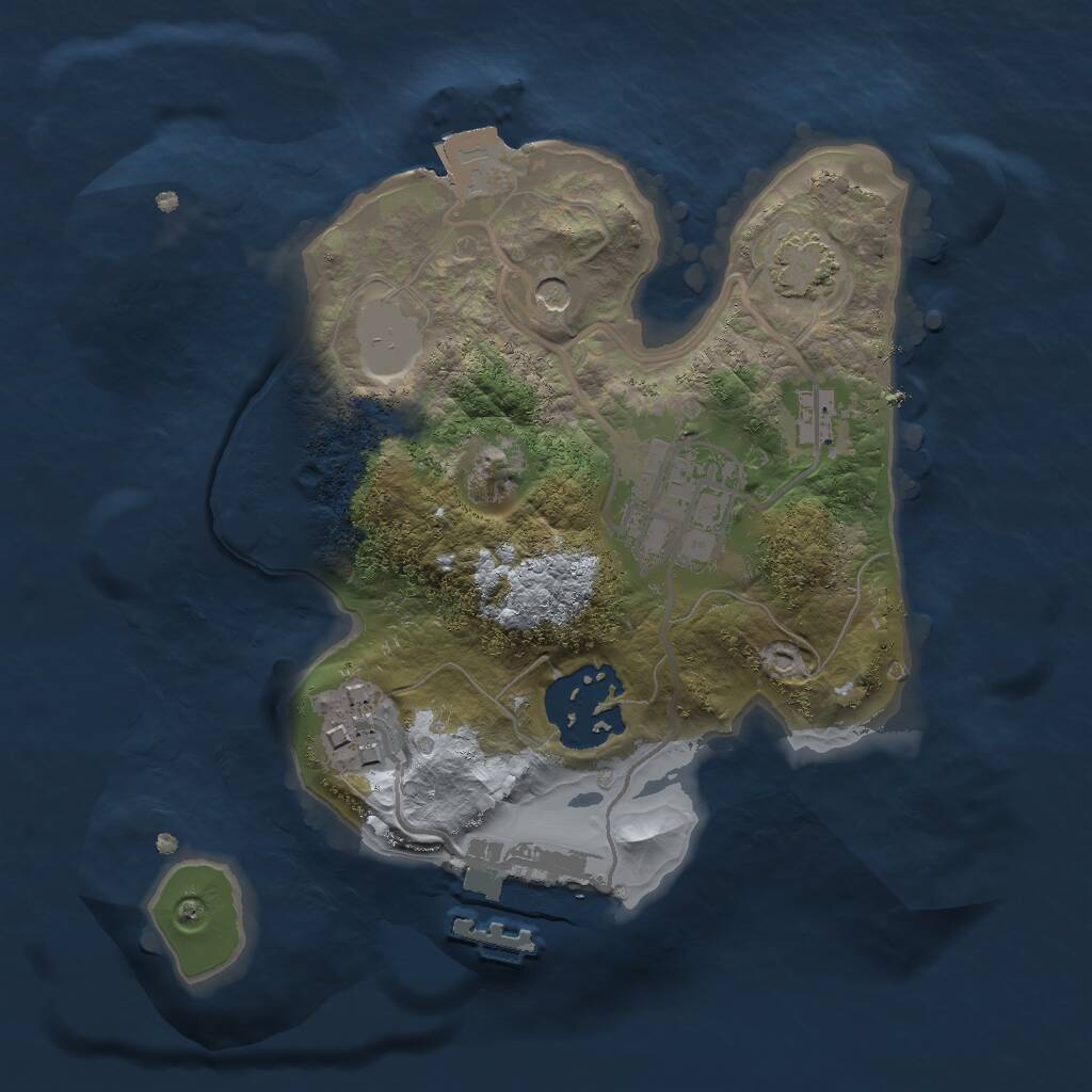 Rust Map: Procedural Map, Size: 2000, Seed: 786154, 7 Monuments