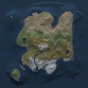 Thumbnail Rust Map: Procedural Map, Size: 2000, Seed: 786154, 3 Monuments