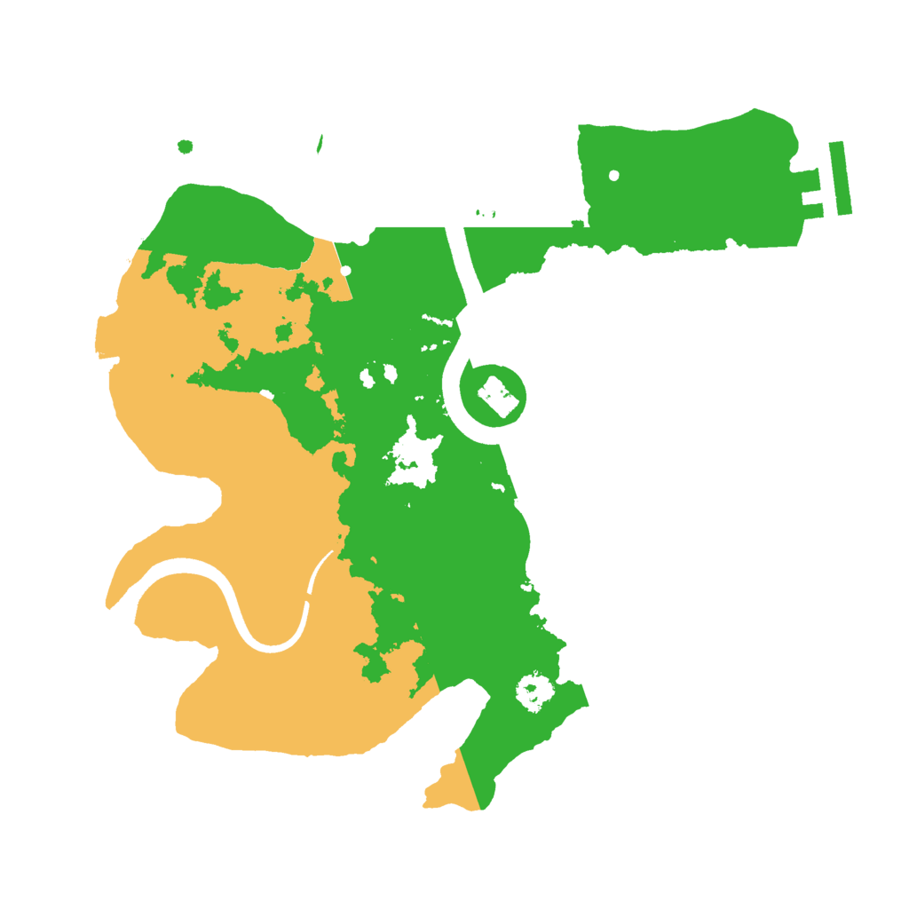 Biome Rust Map: Procedural Map, Size: 2500, Seed: 754597278