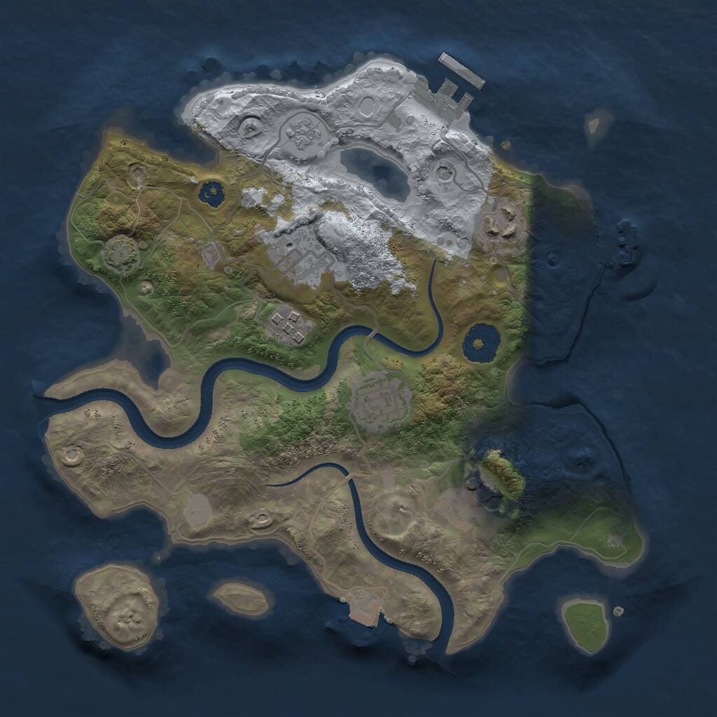 Rust Map: Procedural Map, Size: 2800, Seed: 6262468, 11 Monuments