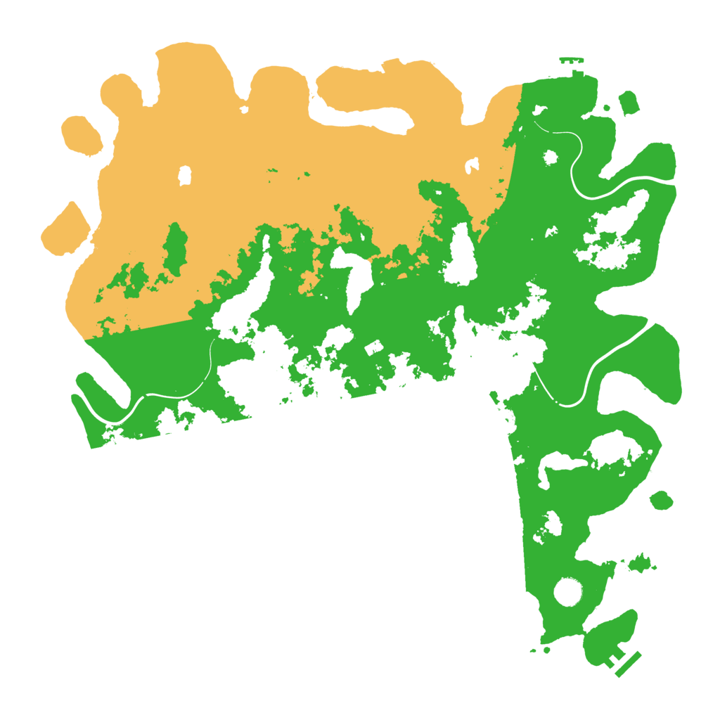 Biome Rust Map: Procedural Map, Size: 4500, Seed: 119073167