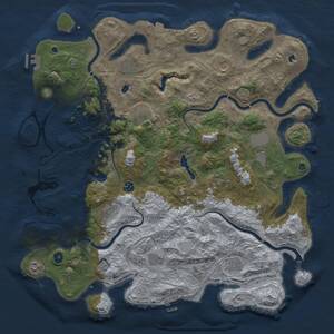 Thumbnail Rust Map: Procedural Map, Size: 4800, Seed: 1852989388, 17 Monuments