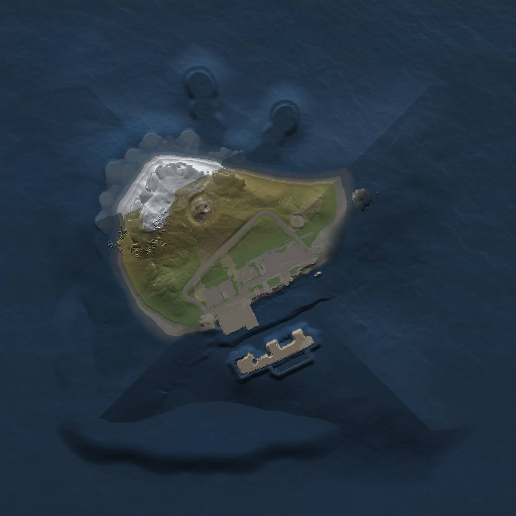 Rust Map: Procedural Map, Size: 1000, Seed: 156137570, 2 Monuments