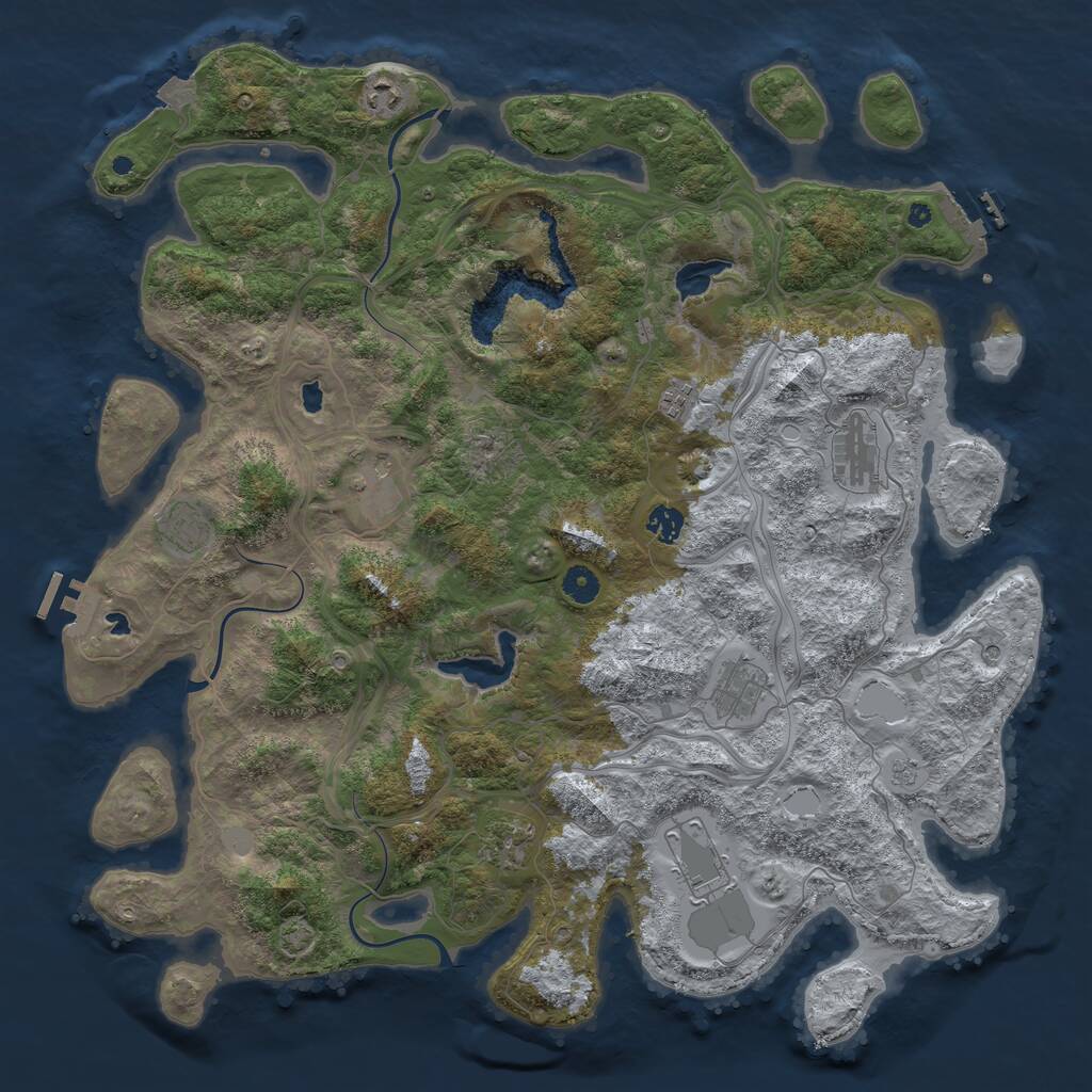 Rust Map: Procedural Map, Size: 4500, Seed: 20250308, 15 Monuments