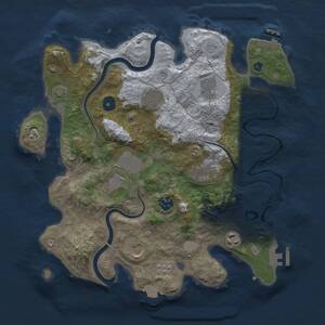 Thumbnail Rust Map: Procedural Map, Size: 3500, Seed: 134657668, 14 Monuments