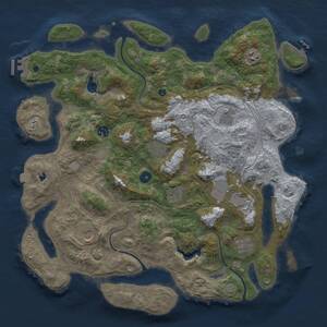 Thumbnail Rust Map: Procedural Map, Size: 4250, Seed: 121579243, 15 Monuments