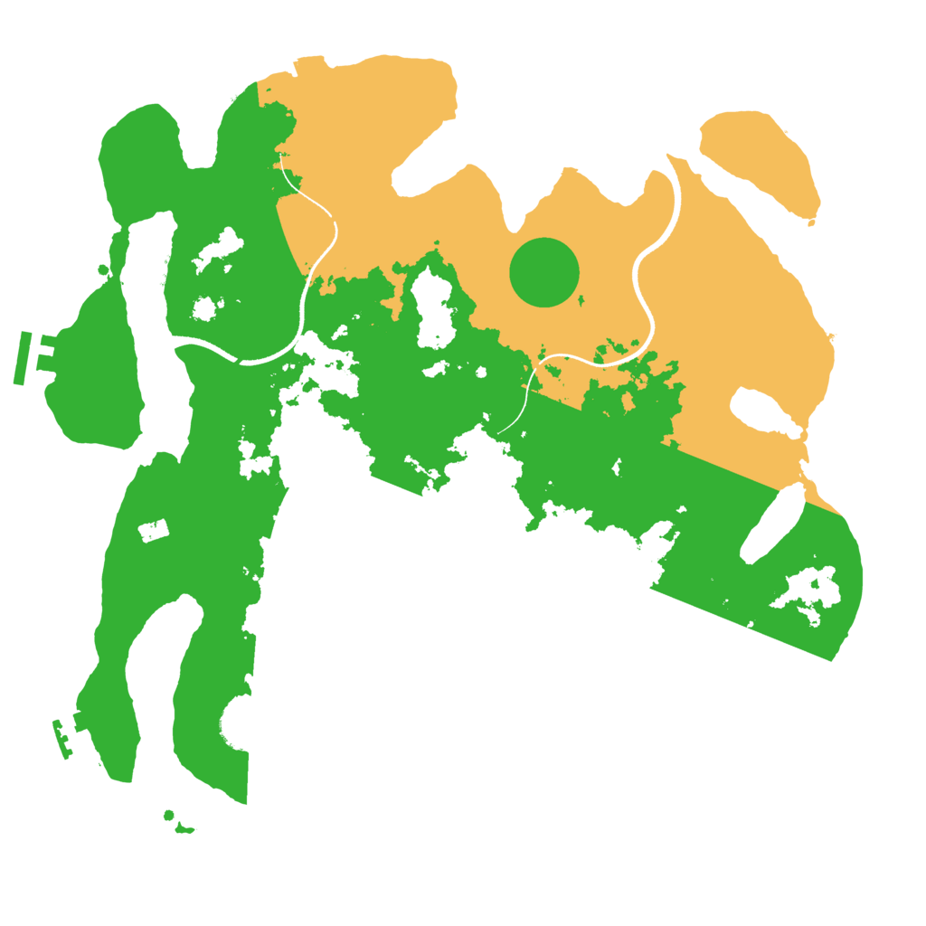 Biome Rust Map: Procedural Map, Size: 3500, Seed: 1095374579