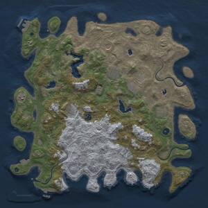 Thumbnail Rust Map: Procedural Map, Size: 4500, Seed: 454716970, 15 Monuments