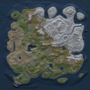 Thumbnail Rust Map: Procedural Map, Size: 4000, Seed: 7099, 15 Monuments
