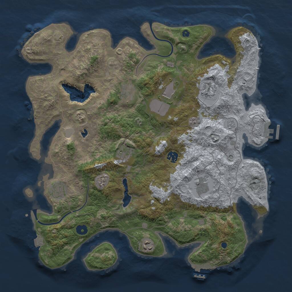 Rust Map: Procedural Map, Size: 4000, Seed: 586603346, 15 Monuments
