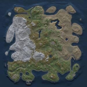 Thumbnail Rust Map: Procedural Map, Size: 4250, Seed: 776529420, 16 Monuments