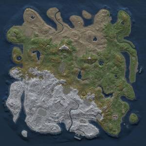Thumbnail Rust Map: Procedural Map, Size: 4500, Seed: 1451183027, 17 Monuments