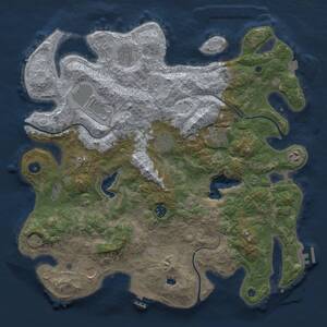 Thumbnail Rust Map: Procedural Map, Size: 4200, Seed: 1490691697, 14 Monuments