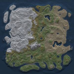 Thumbnail Rust Map: Procedural Map, Size: 5000, Seed: 24959, 17 Monuments
